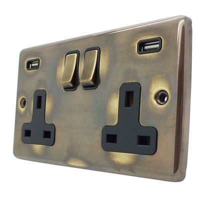 Timeless Aged Timeless Aged Socket with USB Socket