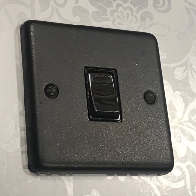 Timeless Black Graphite Timeless 20 Amp Double Pole Switch